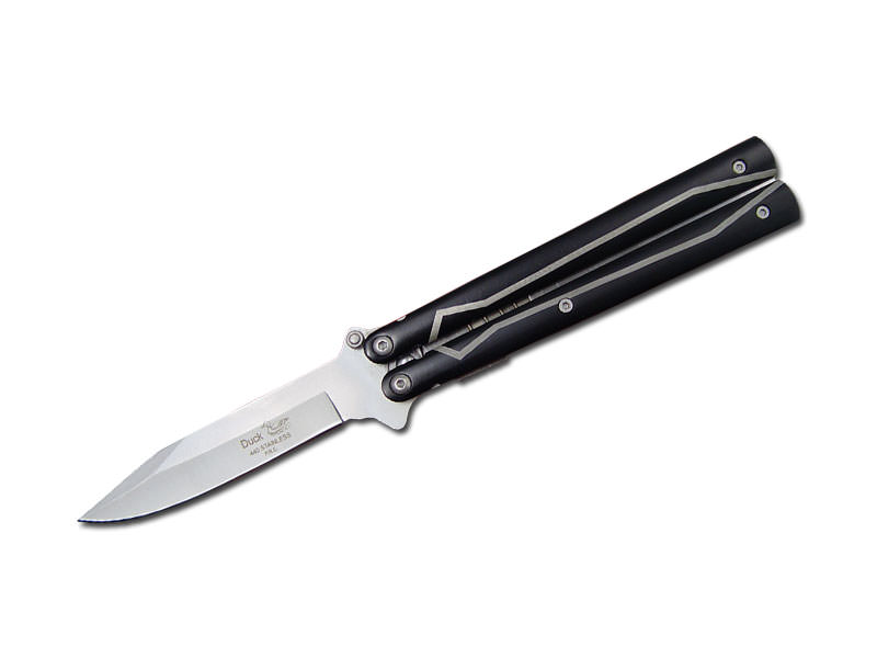 Heavy Butterfly Design Spring Assisted Knife - Clip