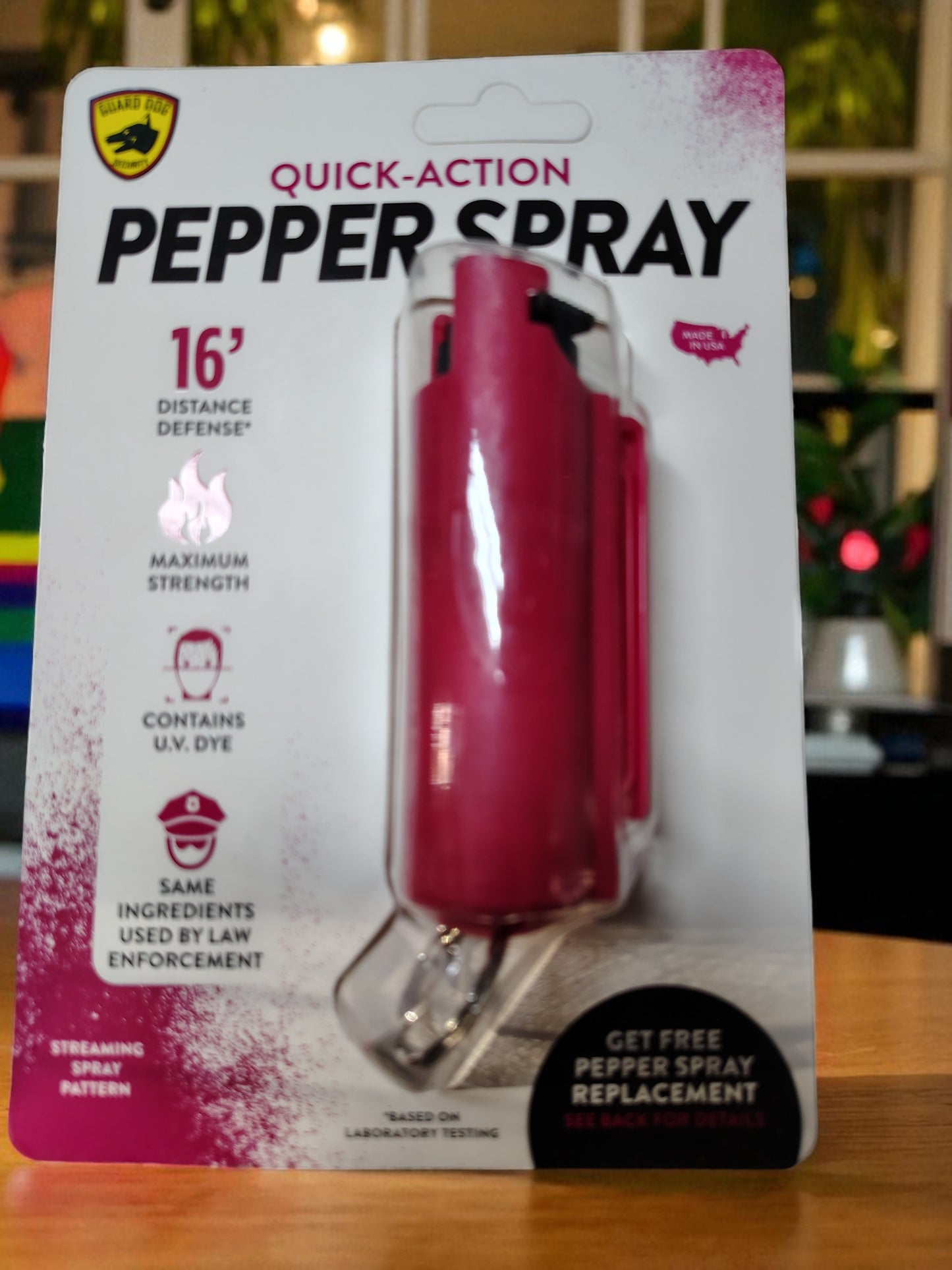 Pepper Spray- by Guard Dog Hardcase Bright Pink