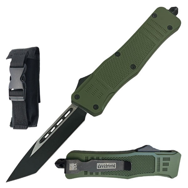 9" Ghost Out Of The Front Military Tactical Automatic OTF Tanto Blade Knife