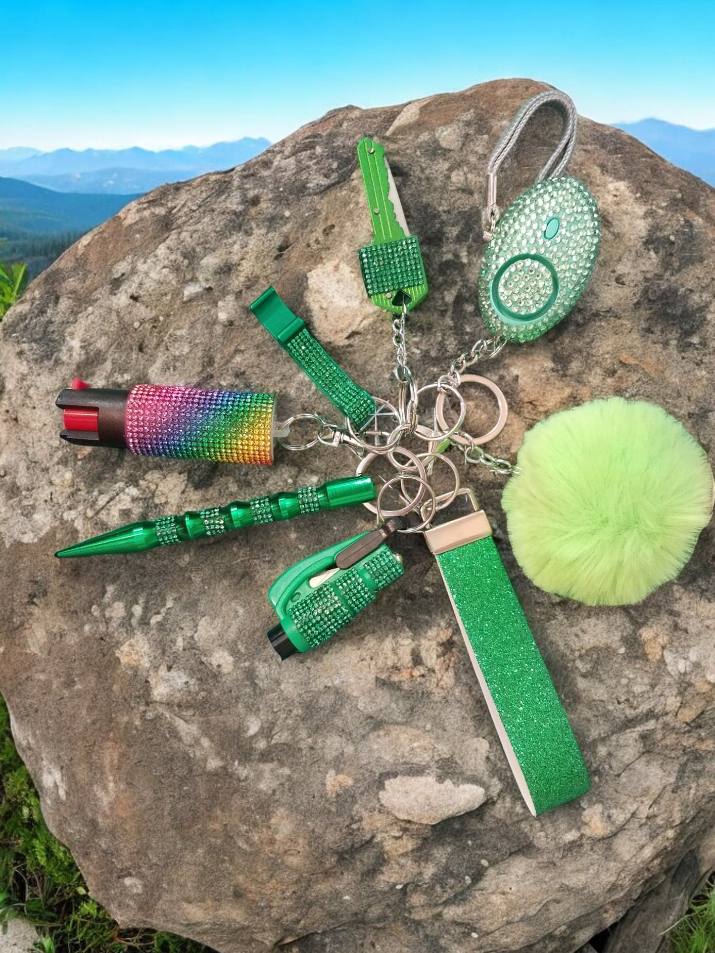 BLING-it Rhinestone Keychain Set - 9 Piece