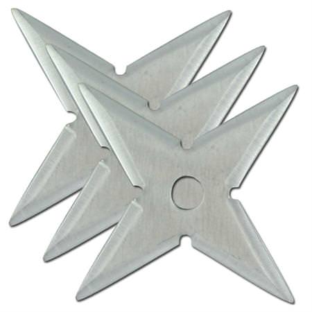 Naruto Metal Shuriken 3pcs Star Silver