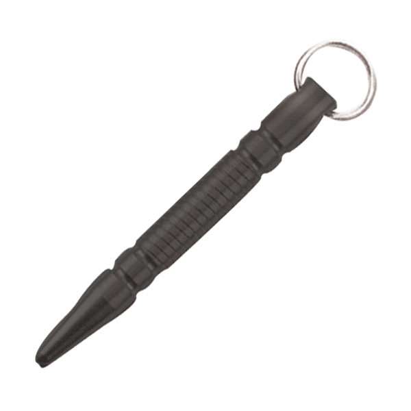 Black Kubotan With Key Ring - Pointed Tip