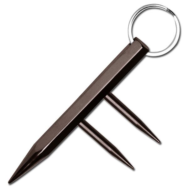 Ninja Key Chain Kubotan Finger Spikes Black 5.5 Inch Overall