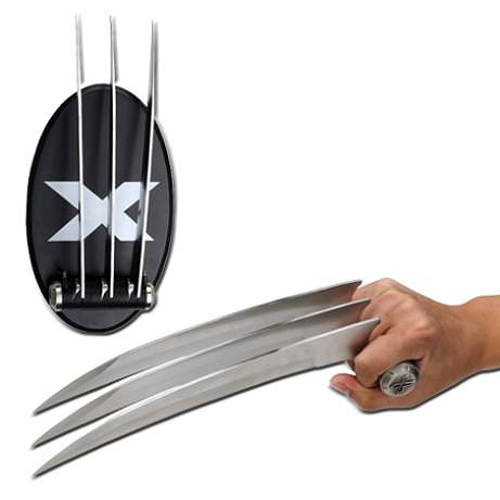 X Claw Dagger With Plaque - Silver Blades