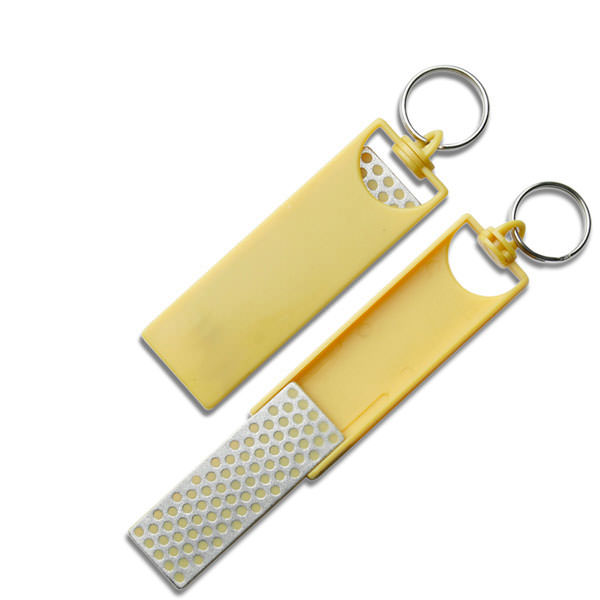 Knife Sharpener With Folded Handle and Keyring