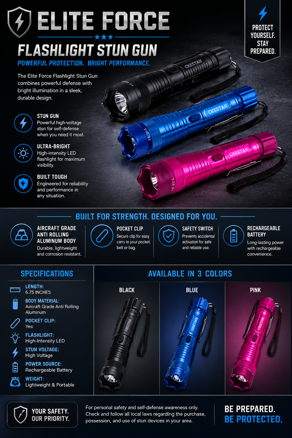 Stun Gun - Elite Force Flashlight Stung Gun