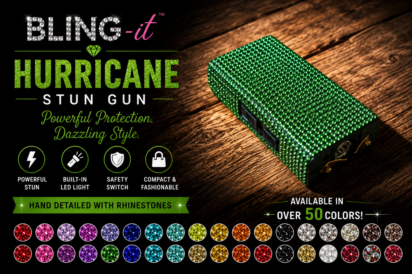 Stun Gun - BLING-it Hurricane Collection