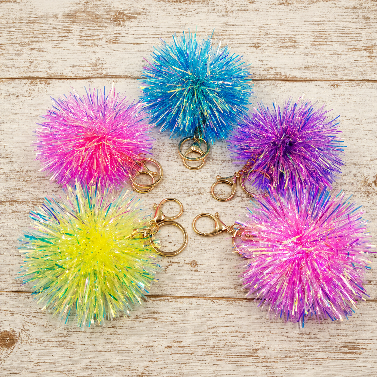 "NEW" Glitter Pompom