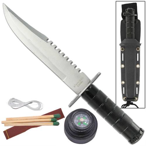 Outdoor Hunting Survival Knife With ABS Sheath