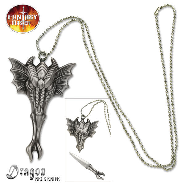 Celtic Dragon Necklace Knife