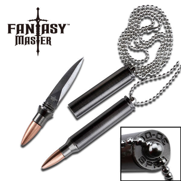 Bullet Design Necklace Knife