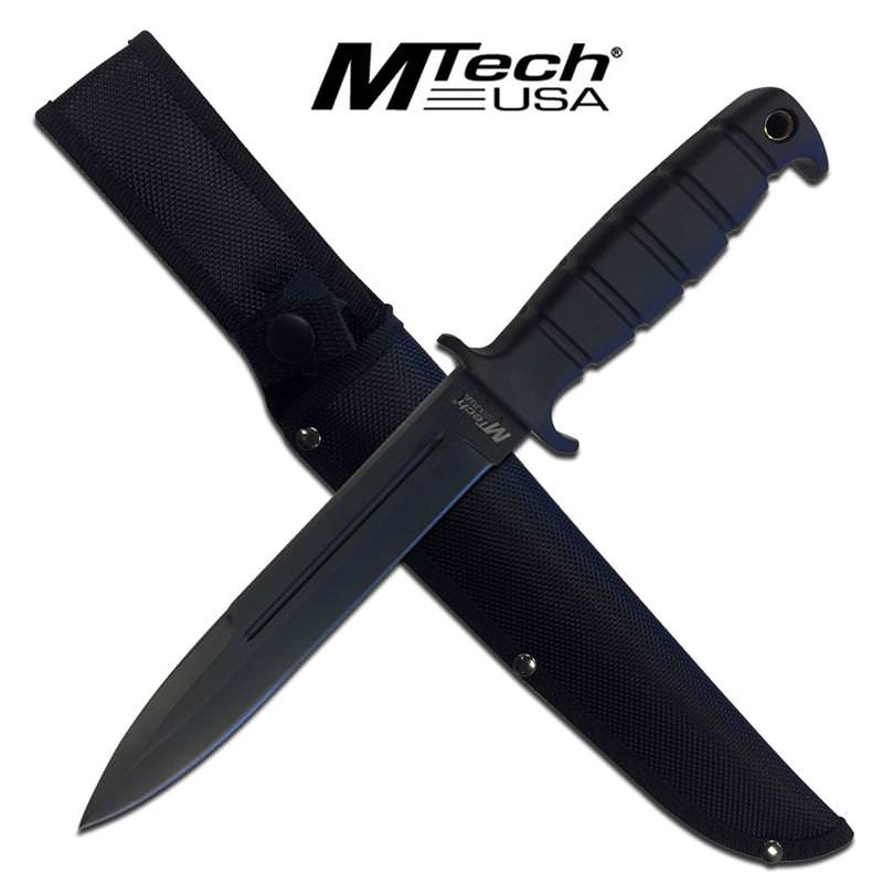 Mtech Heavy Duty 13.5" Black Bayonet Blade Tactical Fixed Blade Knife