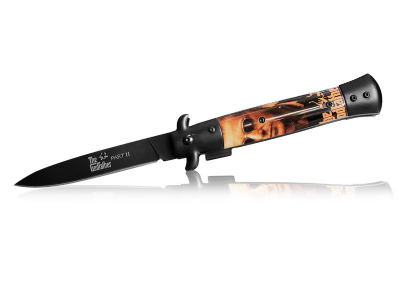 5 Inch Closed Stiletto Style Assisted Opening Knife - God Father