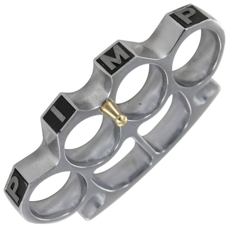 Pimping Aint Easy Knuckle Buckle Silver