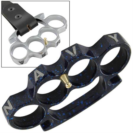 Navy Knuckle Buckle Blue Splatter