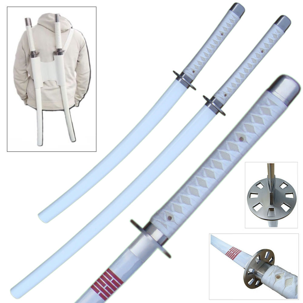 Full Tang Carbon Steel Dual Fantasy Snake Swords Sharp Edge With Shoulder Holster