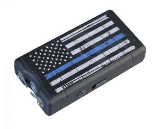 Police Force Blue Line Stun Gun w/ Paracord Bracelet, 9.1M Volts