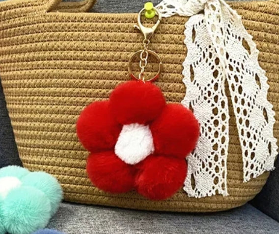 Pom Pom - Red Flower
