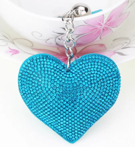 BLING-it Rhinestone Heart Keychain