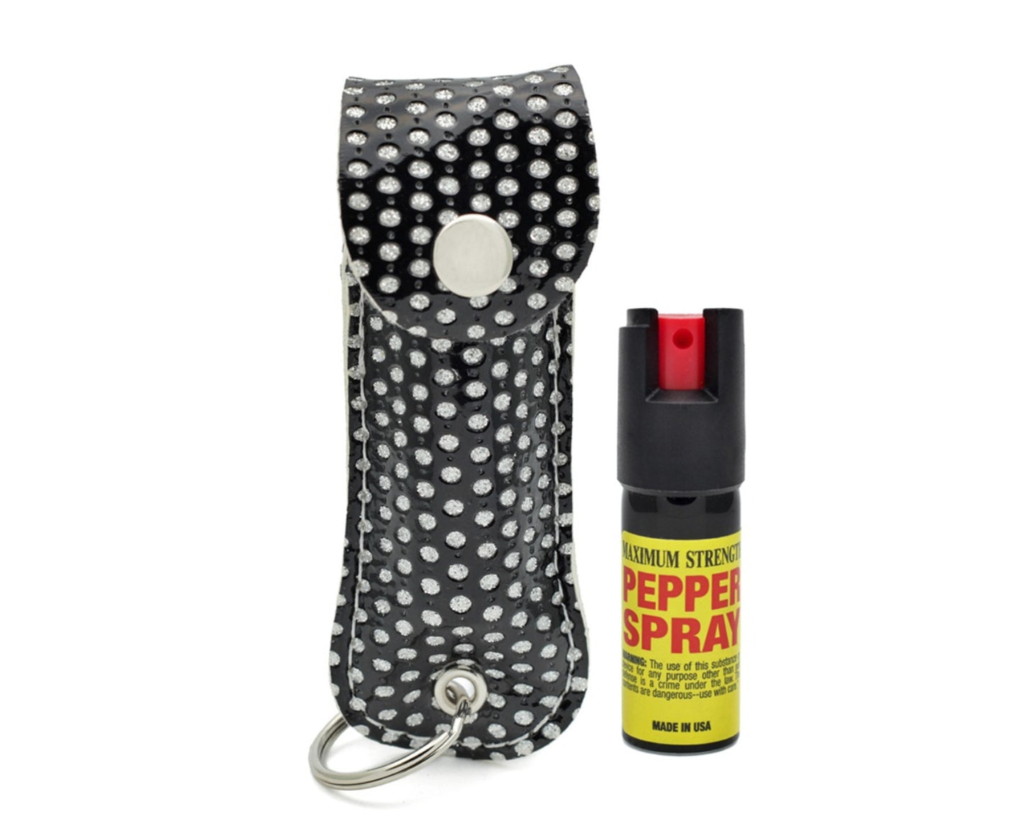 Pepper Spray - Black Bling Carry Case with Pepper Spray