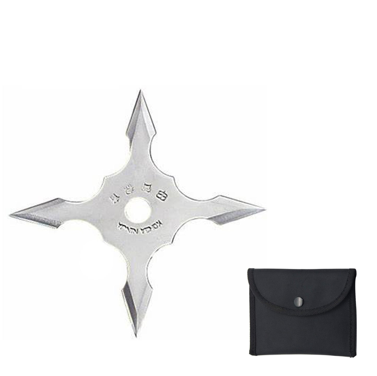Last Shogun 4 Point Shuriken Ninja Star Silver