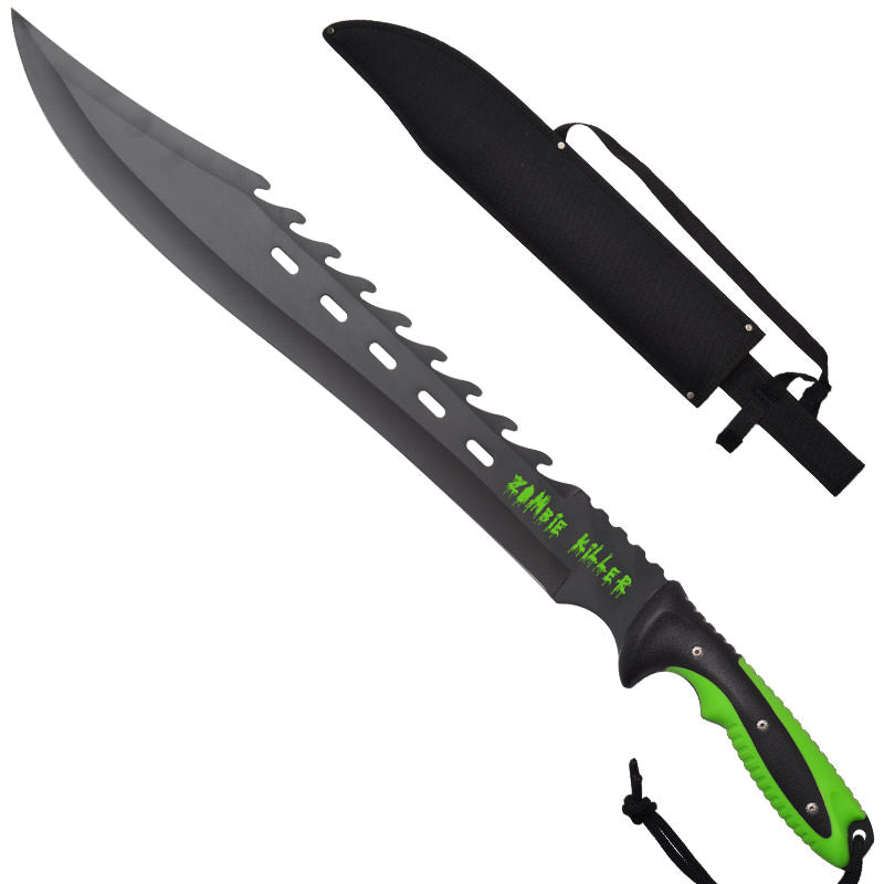 Zombie Killer Deterrent Full Tang Sawback Machete