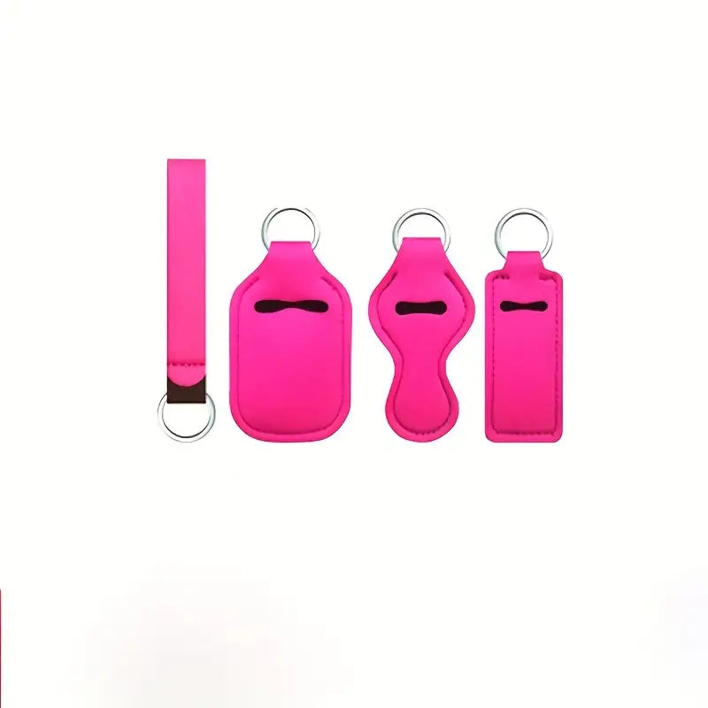 4 Piece Solid Keychain Set
