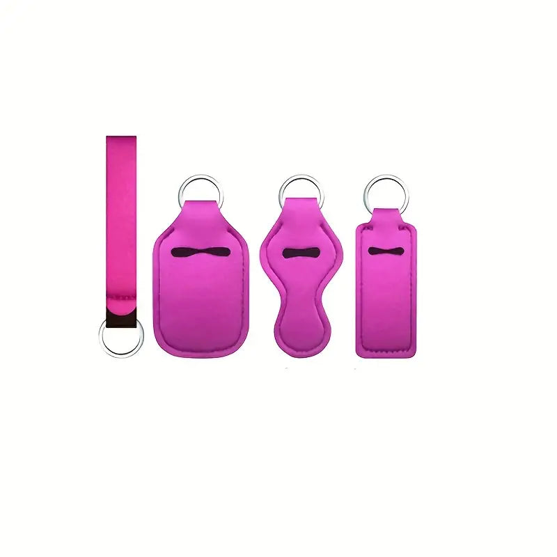 4 Piece Solid Keychain Set