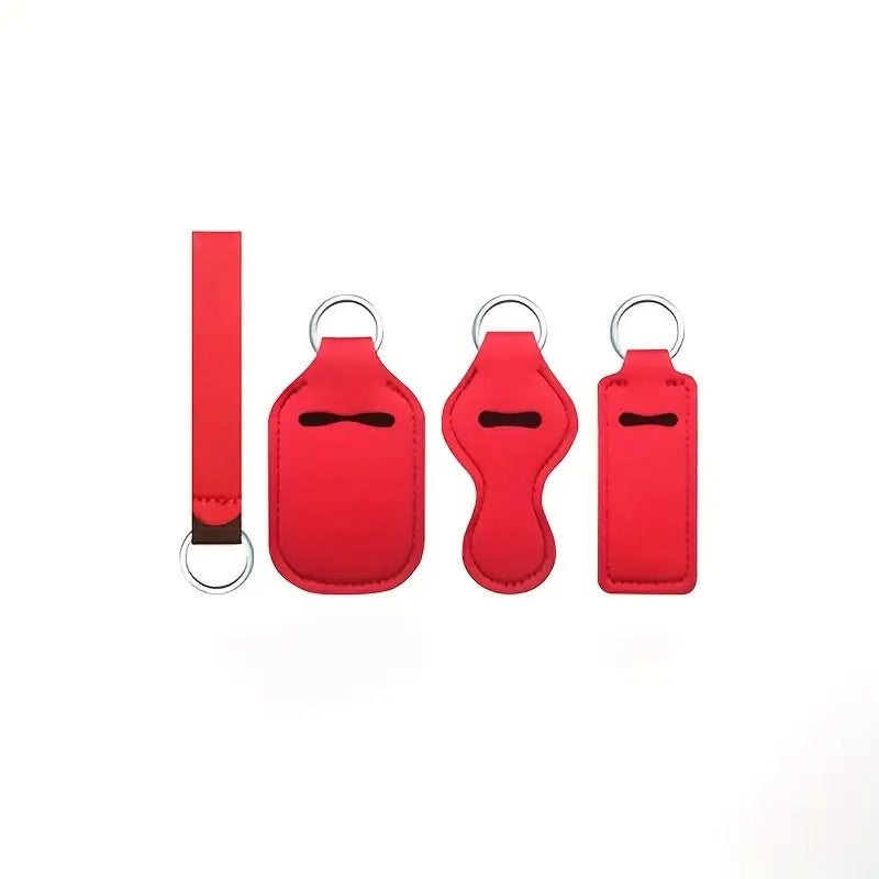 4 Piece Solid Keychain Set