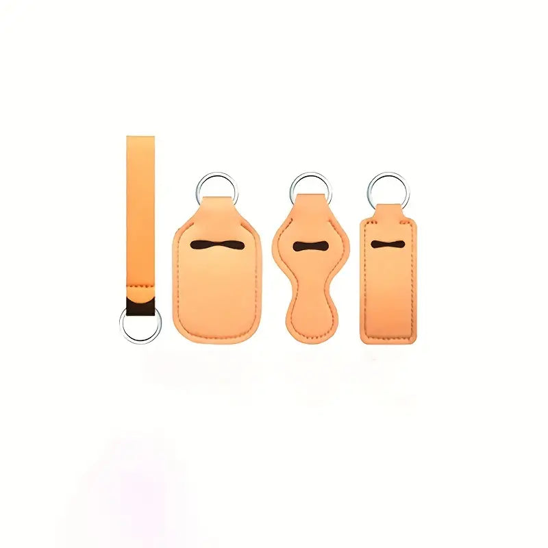4 Piece Solid Keychain Set