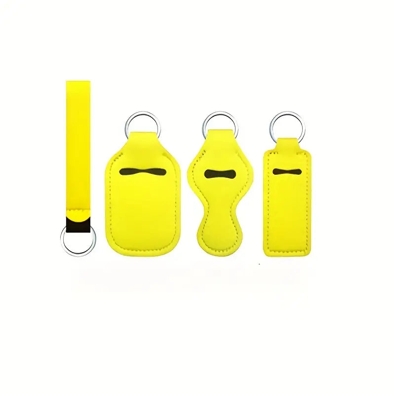 4 Piece Solid Keychain Set