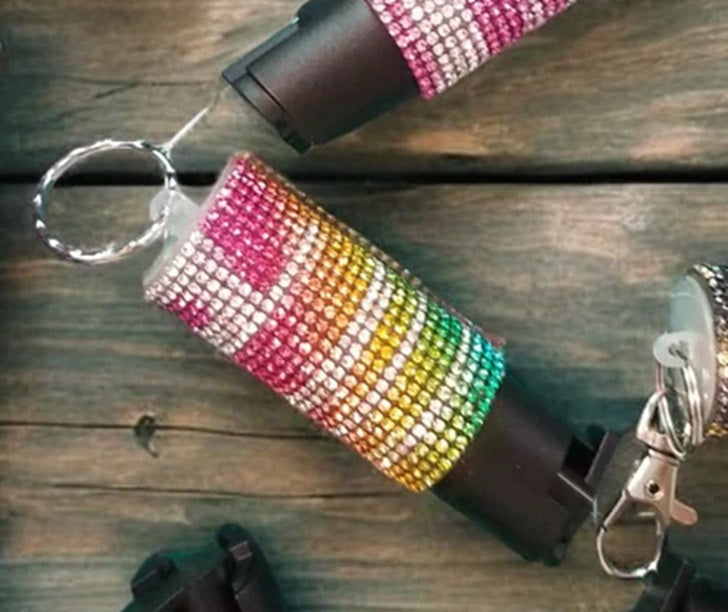 Design Rhinestone Pepper Spray by BLING-it Gotham City Safety Wholesale