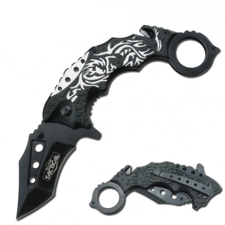 Dragon Karambit Rescue Folder Spring Assist Knife