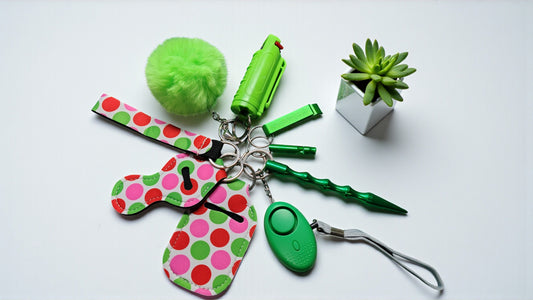 Safety Keychain - 9pc Set with Pepper Spray