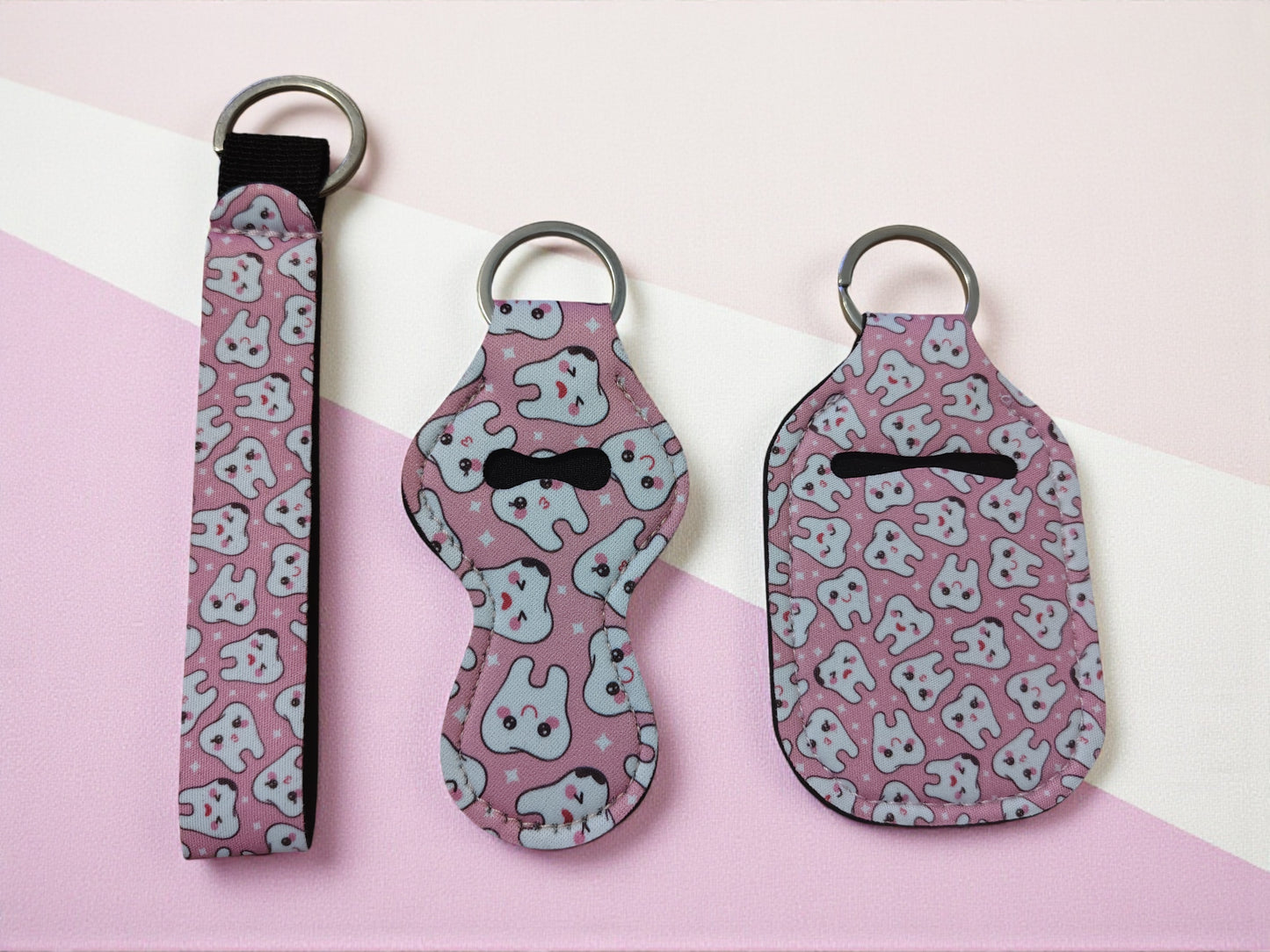 3 Piece Designer Keychain Set
