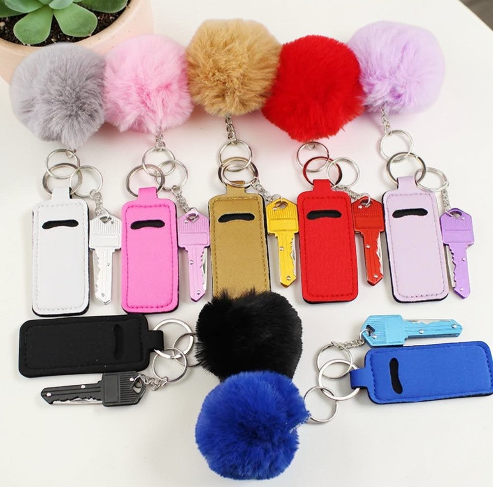 3 Piece Keychain Set with Key Knife