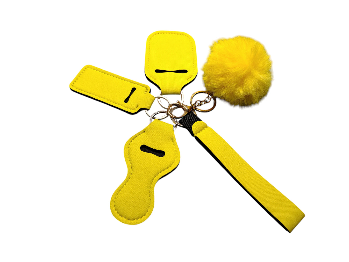 Solid 5 Piece Keychain Set