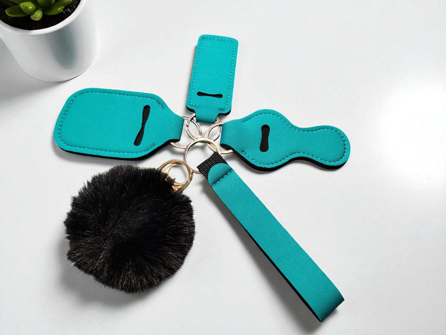 Solid 5 Piece Keychain Set