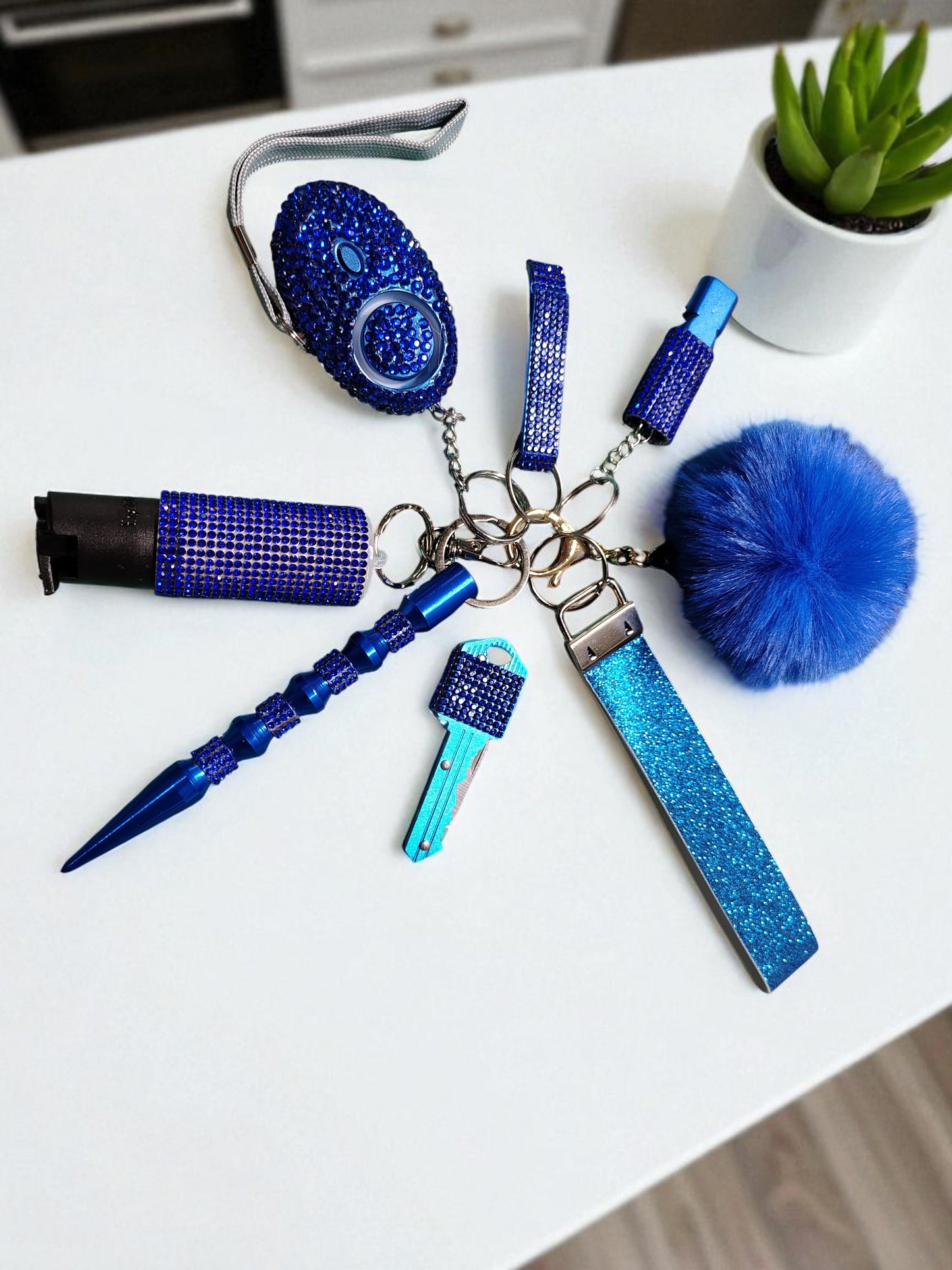 BLING-it Rhinestone 9 Piece Keychain Set