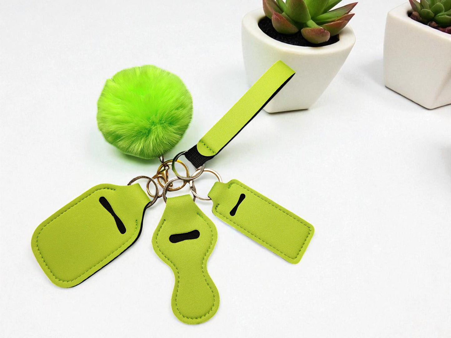 Solid 5 Piece Keychain Set
