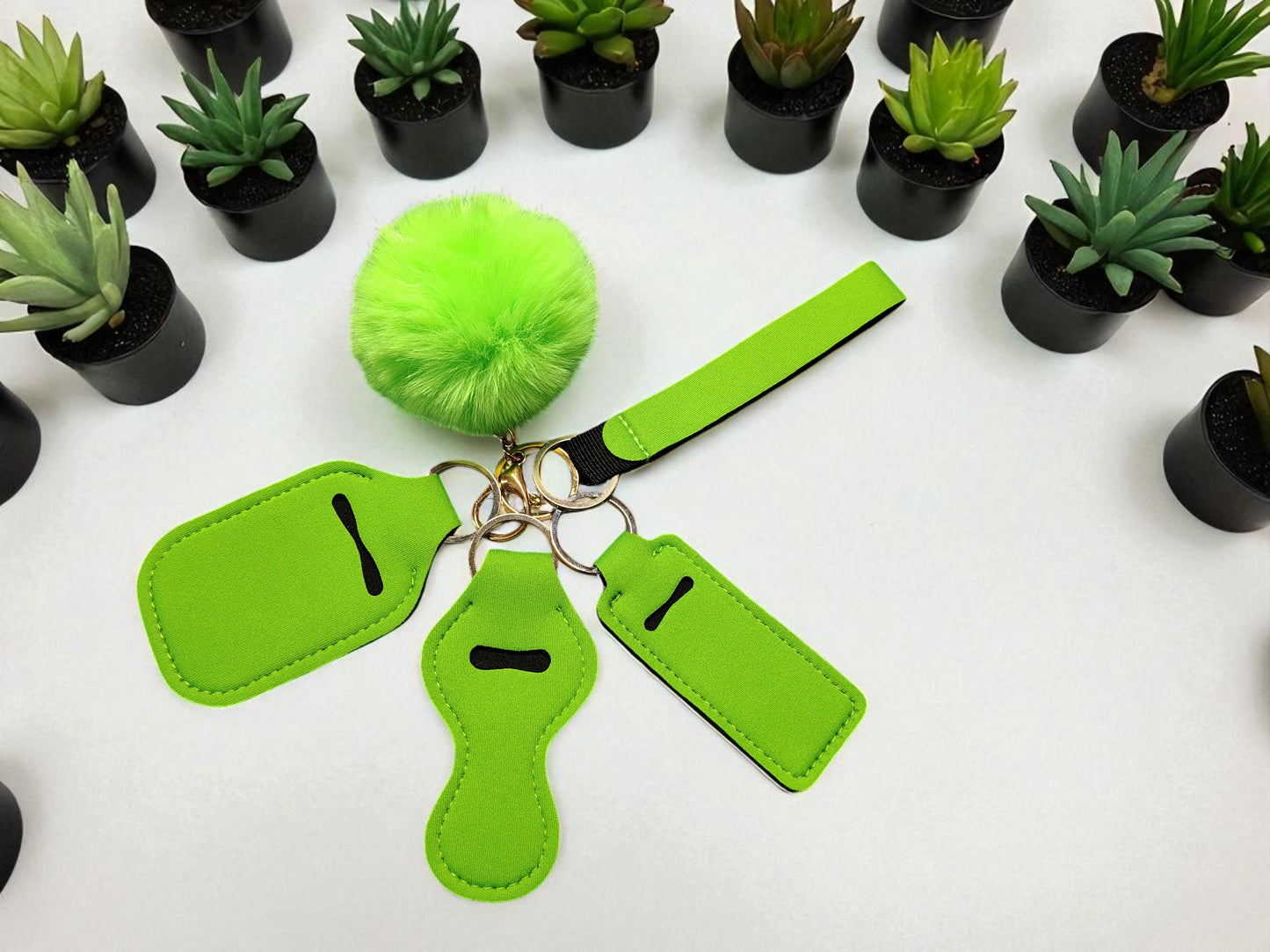 Solid 5 Piece Keychain Set