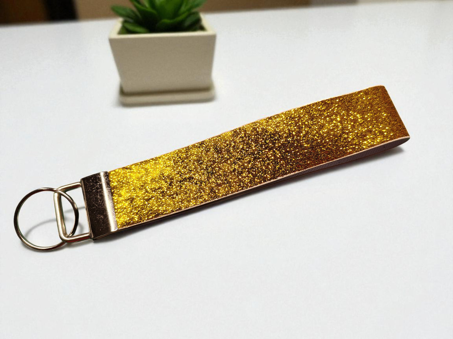Glitter Wristlet Keychain & Pompom Wholesale