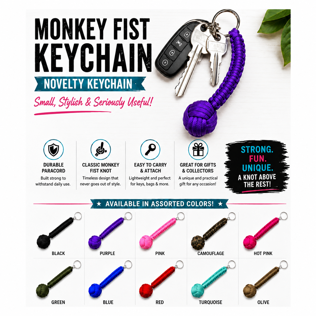 MONKEY FIST KEYCHAINS
