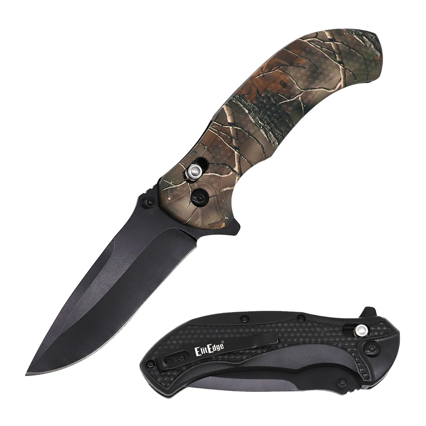 4.75" Closed Camo Handle Spring Assisted Axis Lock Folding Knife