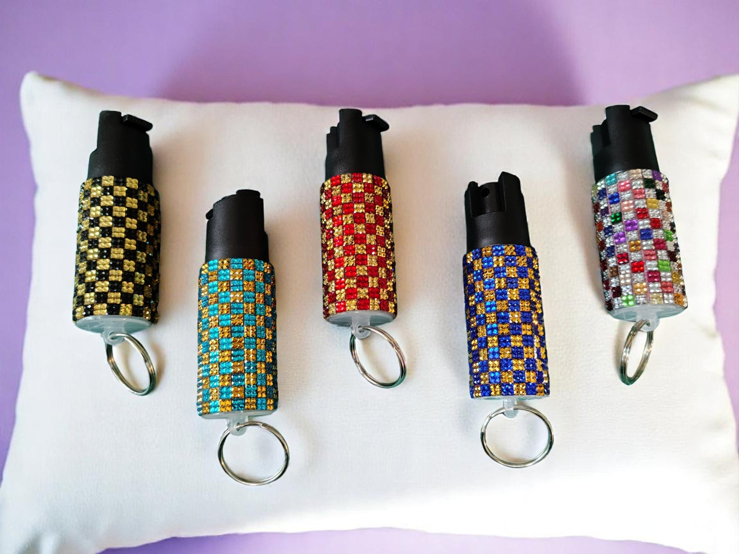 PEPPER SPRAY - PLAID RHINESTONE