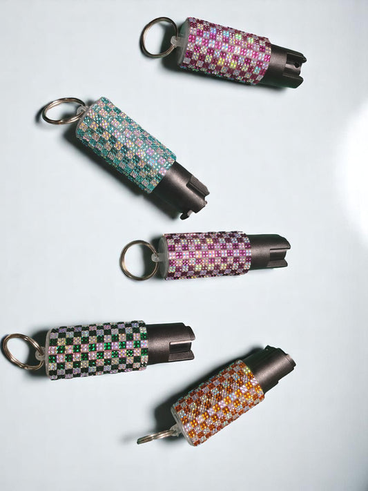 "NEW" PEPPER SPRAY - PLAID GLASS COLLECTION
