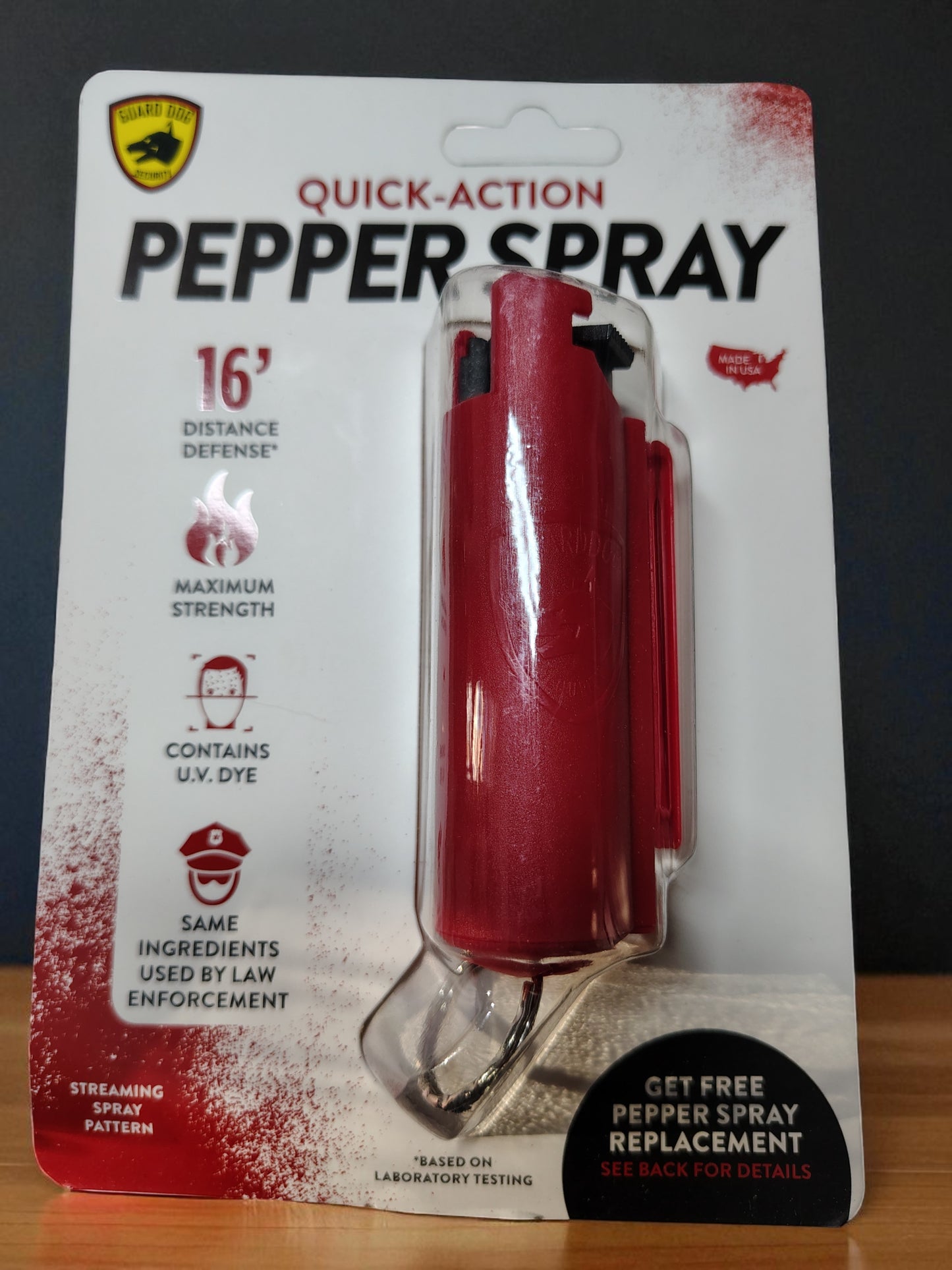 Pepper Spray- by Guard Dog Hardcase Red
