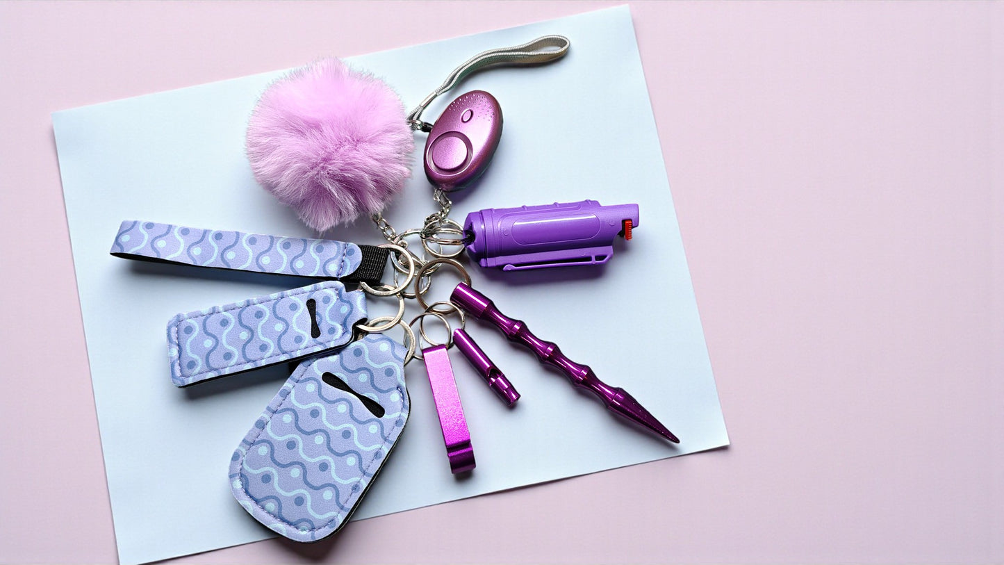 9 Piece Keychain Set with Pepper Spray (DISCONTINUED)