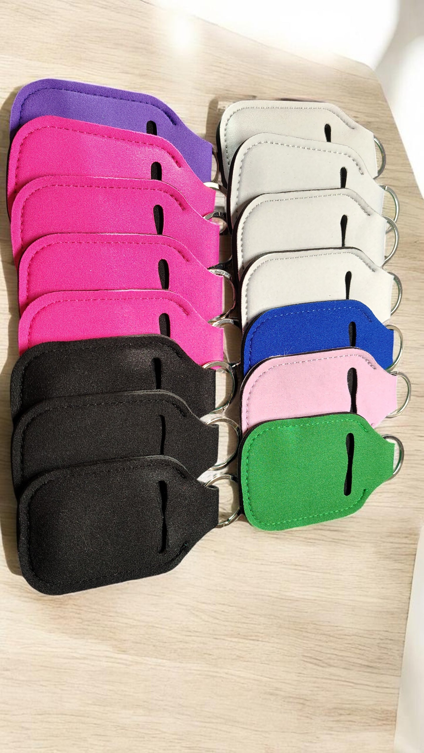 15pc Assorted Sanitizer Holder with Empty Bottle