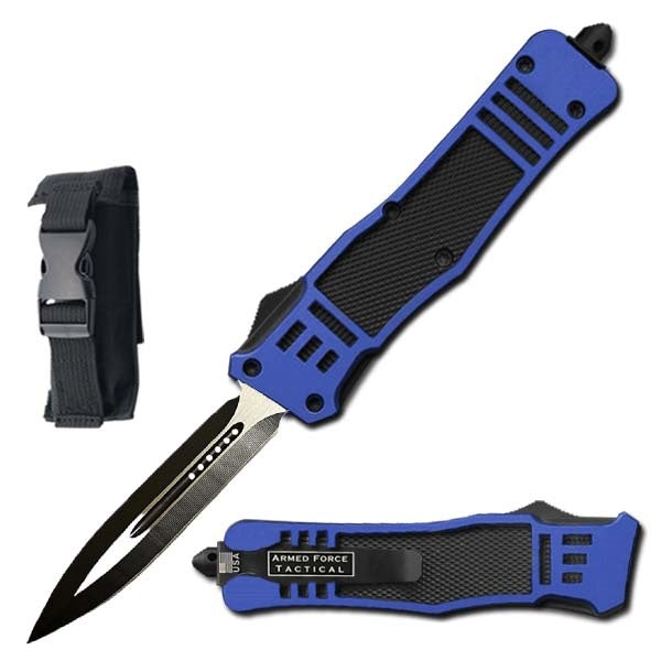 9" Blue Ghost OTF Tactical Automatic Out Of The Front Pocket Knife